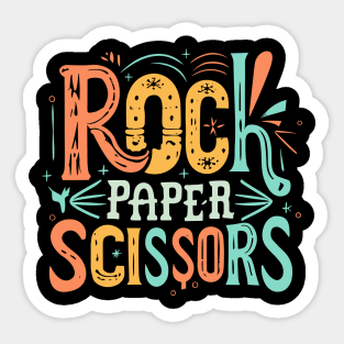 Rock Paper Scissors Art Design with Hand Sticker